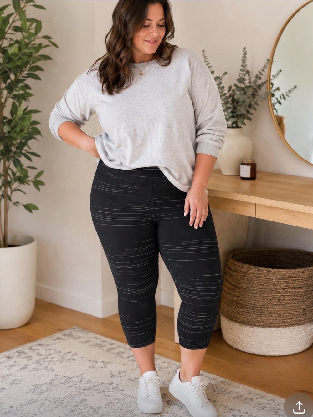 ☀️Buttercream Clothing Bamboo Cotton Compressive Crop Leggings 2X Made in Canada